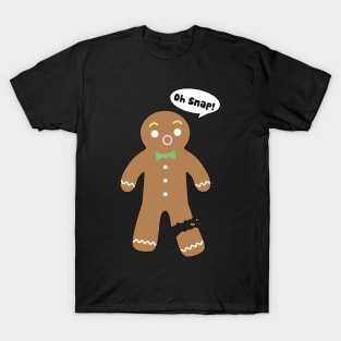 Cute Gingerbread Oh Snap Funny Kawaii Christmas T-Shirt